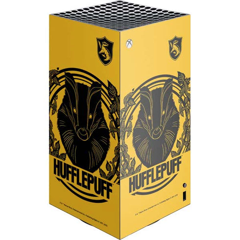 Wizarding Worlds Harry Potter Hufflepuff Illustration XBox Series X Digital Edition Console Skin