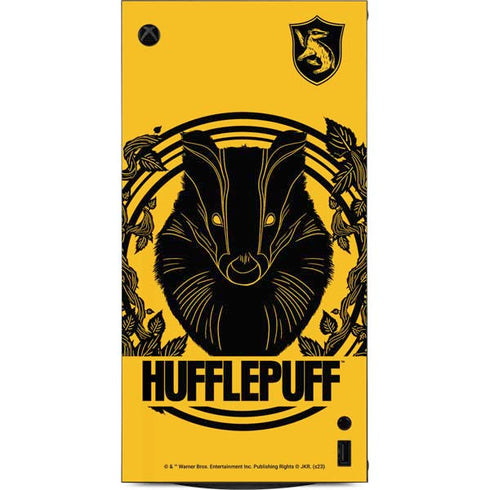 Wizarding Worlds Harry Potter Hufflepuff Illustration XBox Series X Digital Edition Console Skin