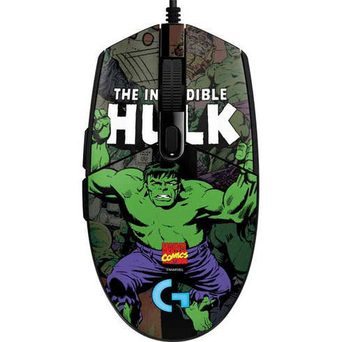 Marvel Classic Comics Hulk Fighter Vintage G203 Prodigy RGB Wired Gaming Mouse Skin