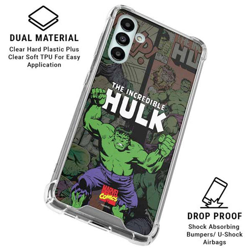 Marvel Classic Comics Hulk Fighter Vintage Galaxy A13 5G Clear Case