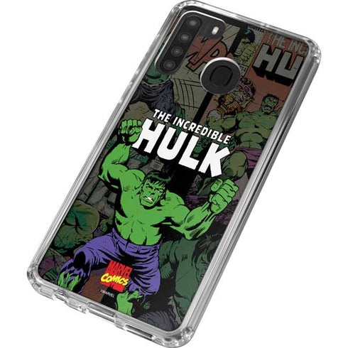 Marvel Classic Comics Hulk Fighter Vintage Galaxy A21 Clear Case