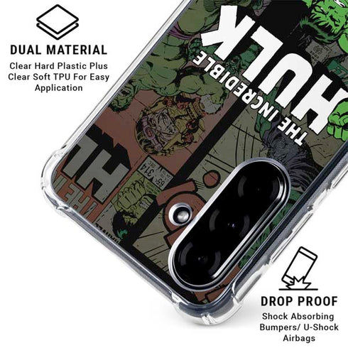 Marvel Classic Comics Hulk Fighter Vintage Galaxy A36 5G Clear Case