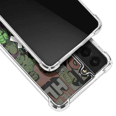 Marvel Classic Comics Hulk Fighter Vintage Galaxy S21 FE Clear Case