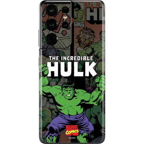 Marvel Classic Comics Hulk Fighter Vintage Galaxy S21 Ultra 5G Skin
