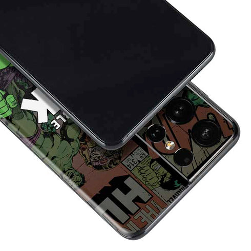 Marvel Classic Comics Hulk Fighter Vintage Galaxy S21 Ultra 5G Skin