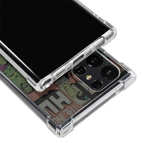 Marvel Classic Comics Hulk Fighter Vintage Galaxy S22 Ultra Clear Case