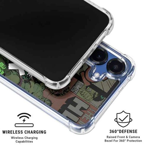 Marvel Classic Comics Hulk Fighter Vintage Galaxy S25 Plus Clear Case