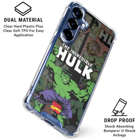 Marvel Classic Comics Hulk Fighter Vintage Galaxy S25 Plus Clear Case