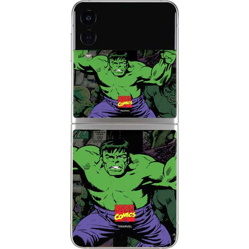 Marvel Classic Comics Hulk Fighter Vintage Galaxy Z Flip3 5G Skin