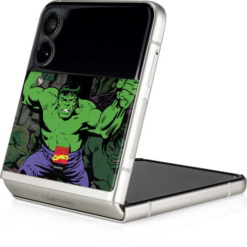 Marvel Classic Comics Hulk Fighter Vintage Galaxy Z Flip3 5G Skin