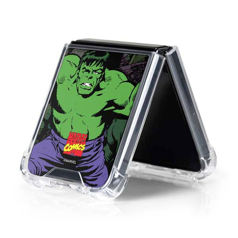 Marvel Classic Comics Hulk Fighter Vintage Galaxy Z Flip5 5G Clear Case