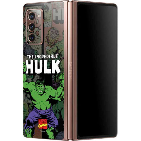 Marvel Classic Comics Hulk Fighter Vintage Galaxy Z Fold2 5G Skin