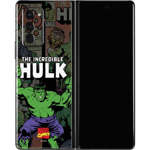 Marvel Classic Comics Hulk Fighter Vintage Galaxy Z Fold2 5G Skin