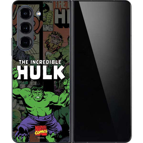 Marvel Classic Comics Hulk Fighter Vintage Galaxy Z Fold5 5G Skin