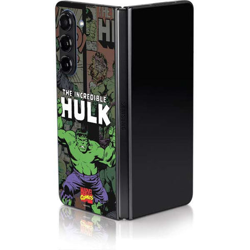 Marvel Classic Comics Hulk Fighter Vintage Galaxy Z Fold5 5G Skin