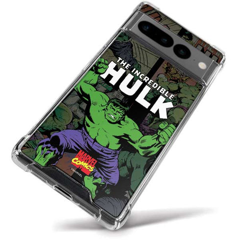 Marvel Classic Comics Hulk Fighter Vintage Google Pixel 7 Pro Clear Case