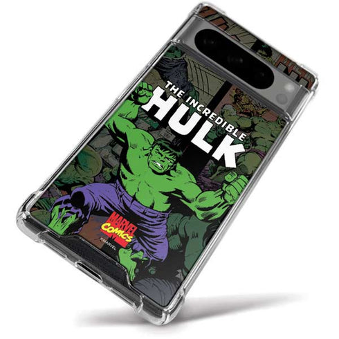 Marvel Classic Comics Hulk Fighter Vintage Google Pixel 8 Pro Clear Case