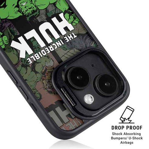 Marvel Classic Comics Hulk Fighter Vintage iPhone 14 Plus Kickstand Case