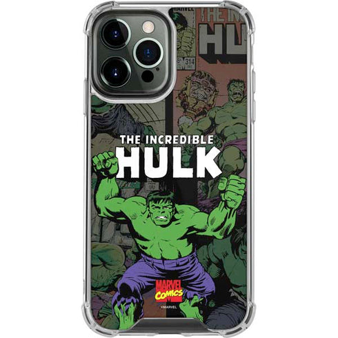 Marvel Classic Comics Hulk Fighter Vintage iPhone 14 Pro Max Clear Case