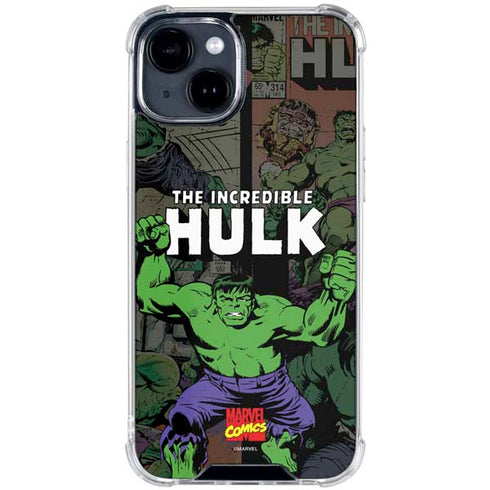 Marvel Classic Comics Hulk Fighter Vintage iPhone 15 Plus Clear Case