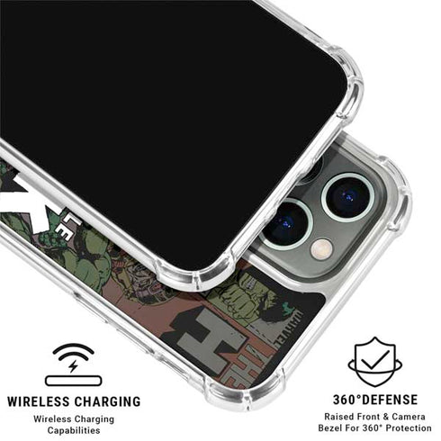 Marvel Classic Comics Hulk Fighter Vintage iPhone 15 Pro Clear Case