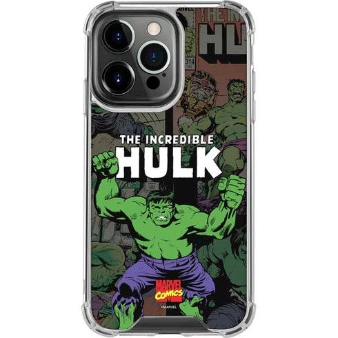 Marvel Classic Comics Hulk Fighter Vintage iPhone 15 Pro Max Clear Case