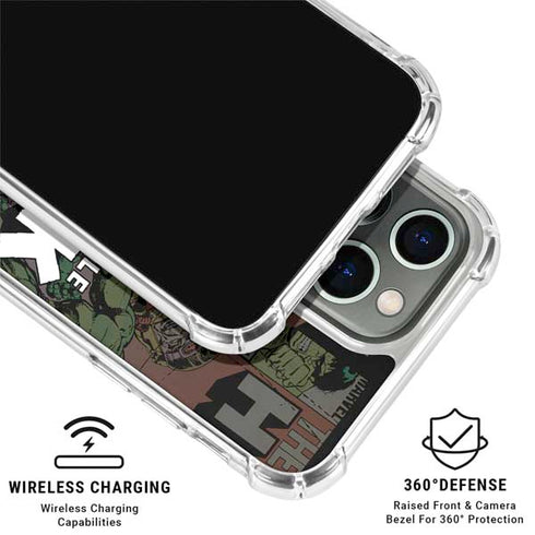 Marvel Classic Comics Hulk Fighter Vintage iPhone 15 Pro Max Clear Case