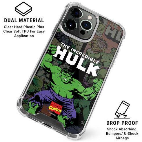 Marvel Classic Comics Hulk Fighter Vintage iPhone 15 Pro Max Clear Case