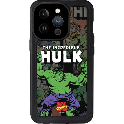 Marvel Classic Comics Hulk Fighter Vintage iPhone 15 Pro Waterproof Case