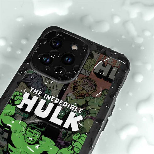 Marvel Classic Comics Hulk Fighter Vintage iPhone 15 Pro Waterproof Case