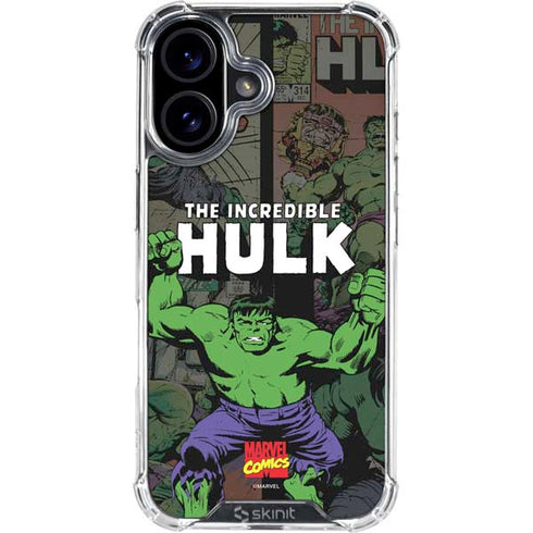 Marvel Classic Comics Hulk Fighter Vintage iPhone 16 Clear Case