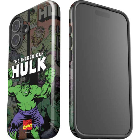 Marvel Classic Comics Hulk Fighter Vintage iPhone 16 Impact Case
