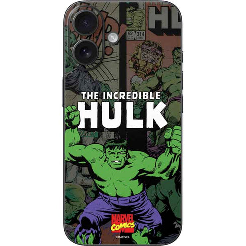 Marvel Classic Comics Hulk Fighter Vintage iPhone 16 Skin
