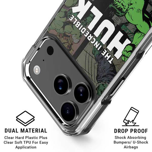 Marvel Classic Comics Hulk Fighter Vintage iPhone 18 Pro Clear Case