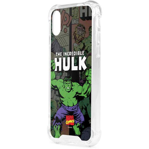 Marvel Classic Comics Hulk Fighter Vintage iPhone XS Clear Case