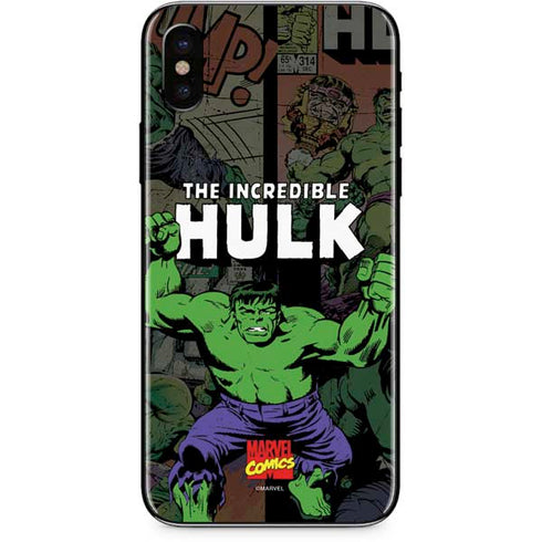 Marvel Classic Comics Hulk Fighter Vintage iPhone XS Max Skin
