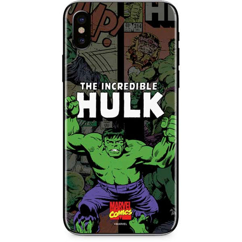 Marvel Classic Comics Hulk Fighter Vintage iPhone XS Skin