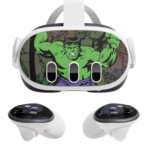 Marvel Classic Comics Hulk Fighter Vintage Meta Quest 3 Skin