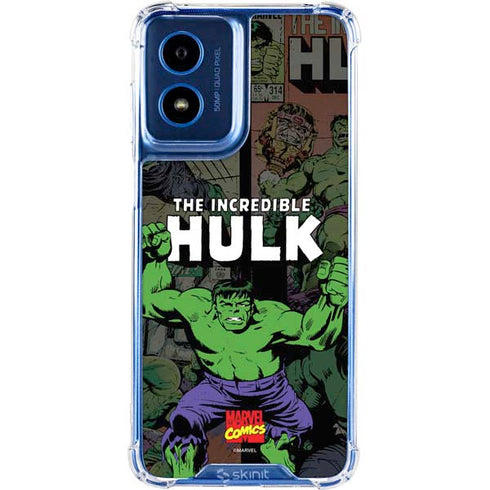 Marvel Classic Comics Hulk Fighter Vintage Moto G 5G (2024) Clear Case