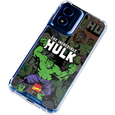 Marvel Classic Comics Hulk Fighter Vintage Moto G 5G (2024) Clear Case