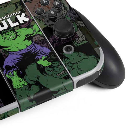 Marvel Classic Comics Hulk Fighter Vintage Nintendo Switch OLED (2021) Skin