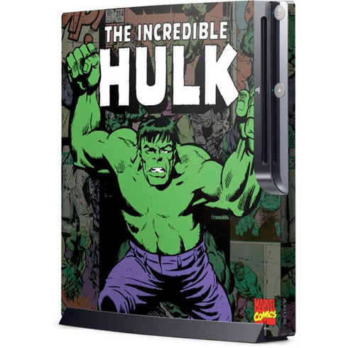 Marvel Classic Comics Hulk Fighter Vintage Playstation 3 & PS3 Slim Skin