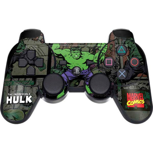 Marvel Classic Comics Hulk Fighter Vintage PS3 Dual Shock wireless controller Skin