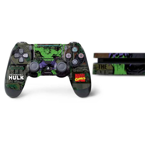 Marvel Classic Comics Hulk Fighter Vintage PS4 Slim Bundle Skin