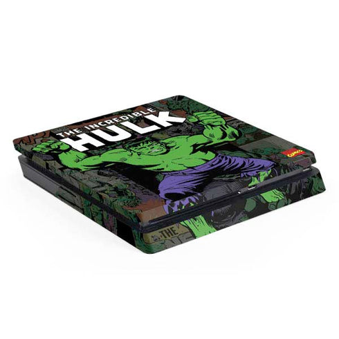 Marvel Classic Comics Hulk Fighter Vintage PS4 Slim Skin