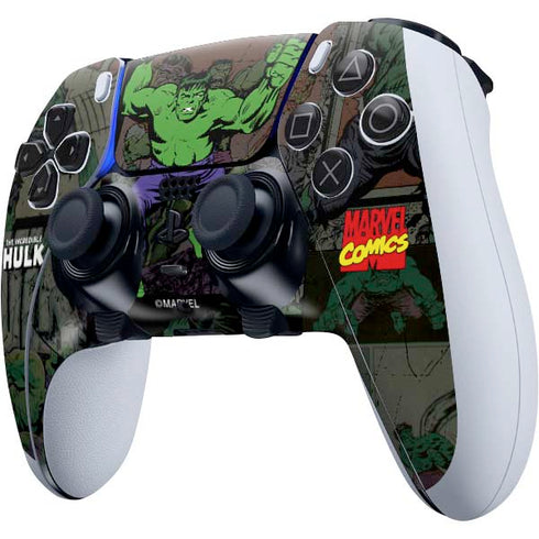 Marvel Classic Comics Hulk Fighter Vintage PS5 DualSense Edge Pro Controller Skin