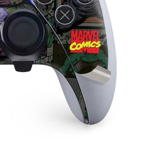 Marvel Classic Comics Hulk Fighter Vintage PS5 DualSense Edge Pro Controller Skin