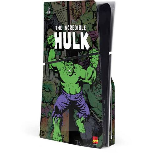 Marvel Classic Comics Hulk Fighter Vintage PS5 Slim Disk Console Skin