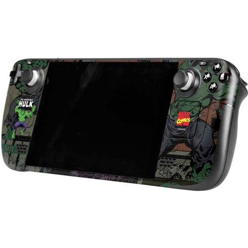 Marvel Classic Comics Hulk Fighter Vintage Steam Deck Handheld Gaming Computer OLED Skin