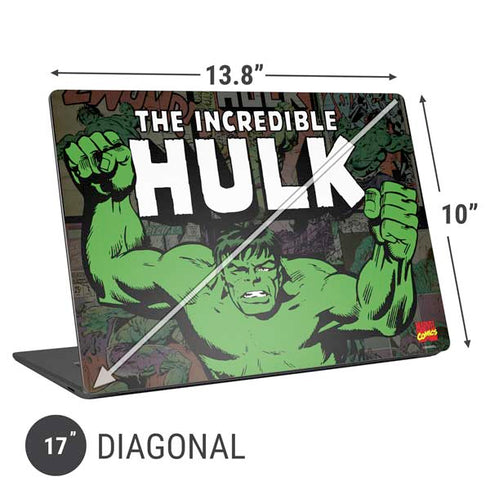 Marvel Classic Comics Hulk Fighter Vintage Universal Laptop 17in (13.8 x 10in) Skin
